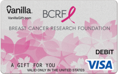 Breast Cancer Relief Flowers Visa Gift Card
